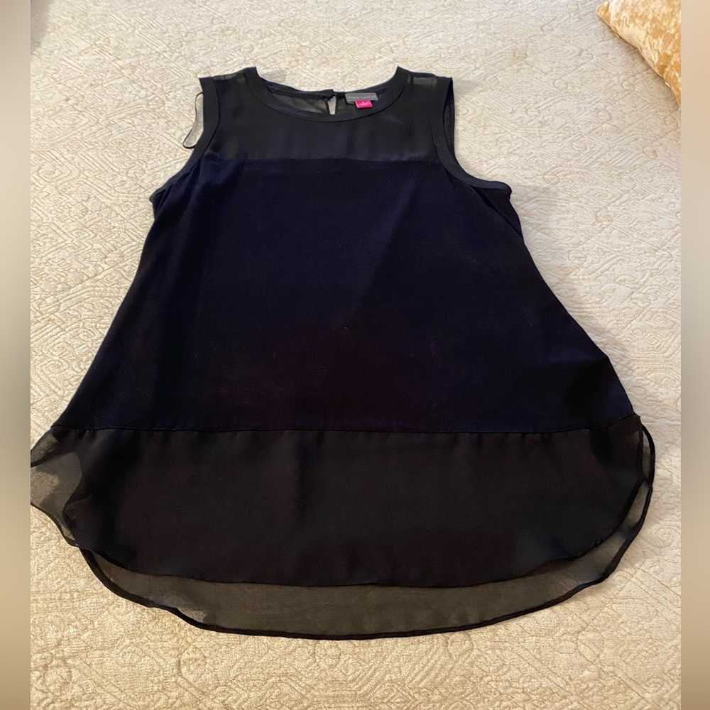 Vince Canute Sleeve Top : fabric mixing of knit and sheer